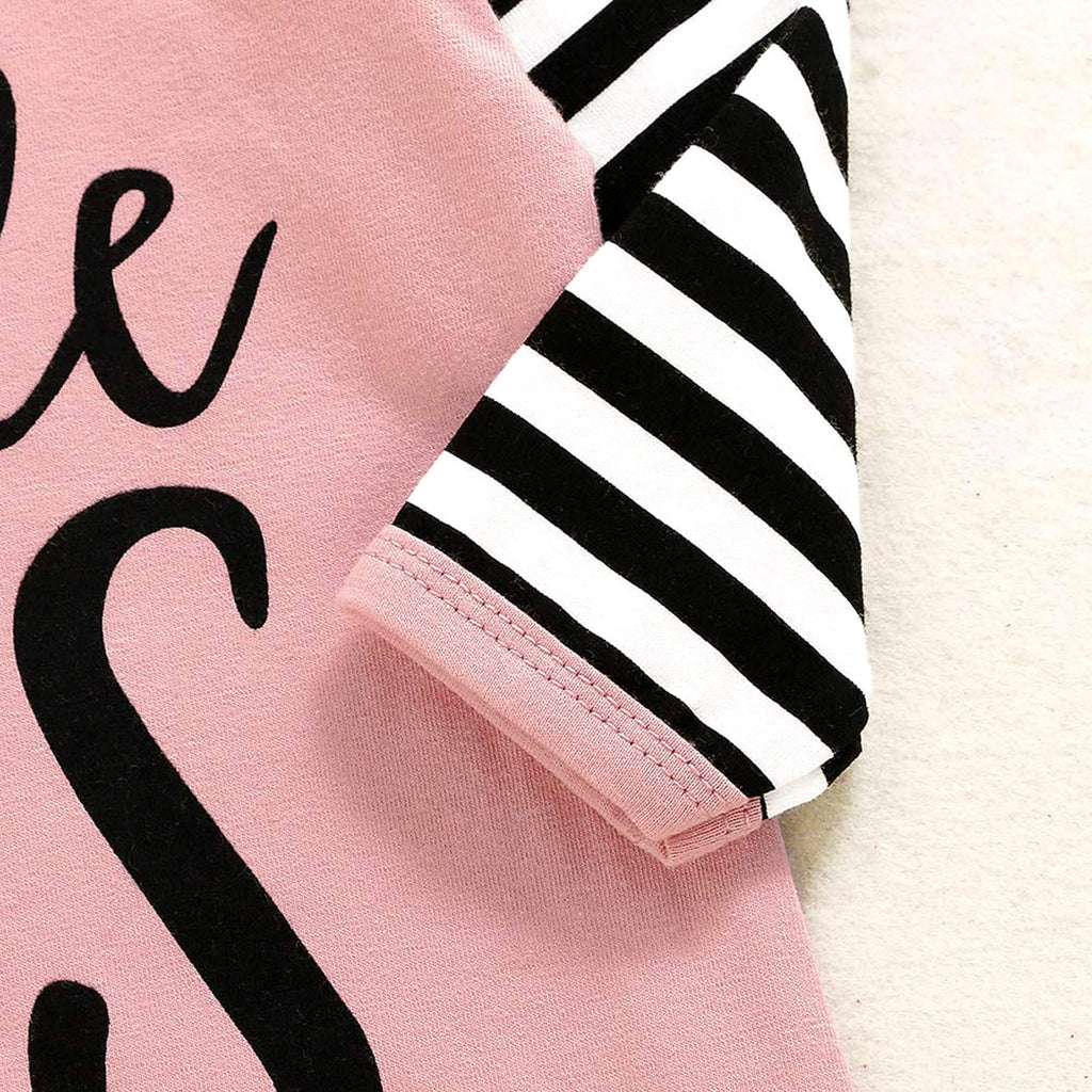 AMAWMW Newborn Baby Girl Little Sister Sleeper Gown Stripe Long Sleeve Nightgown Pajamas Gifts Stuff Essential Outfit