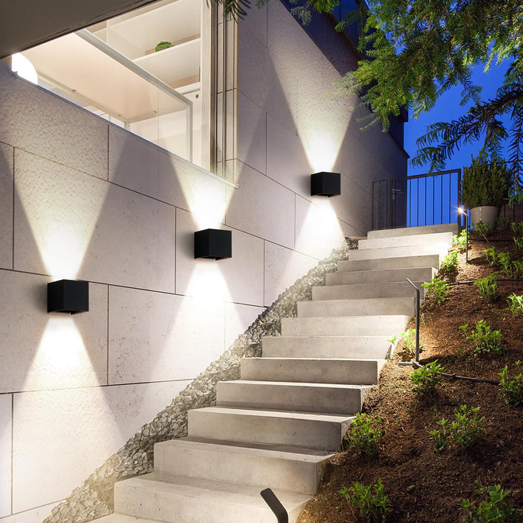 Scpitw Modern Wall Lights 4 PCS LED Wall Pack Light Waterproof Outdoor Sconces for Porch Patio