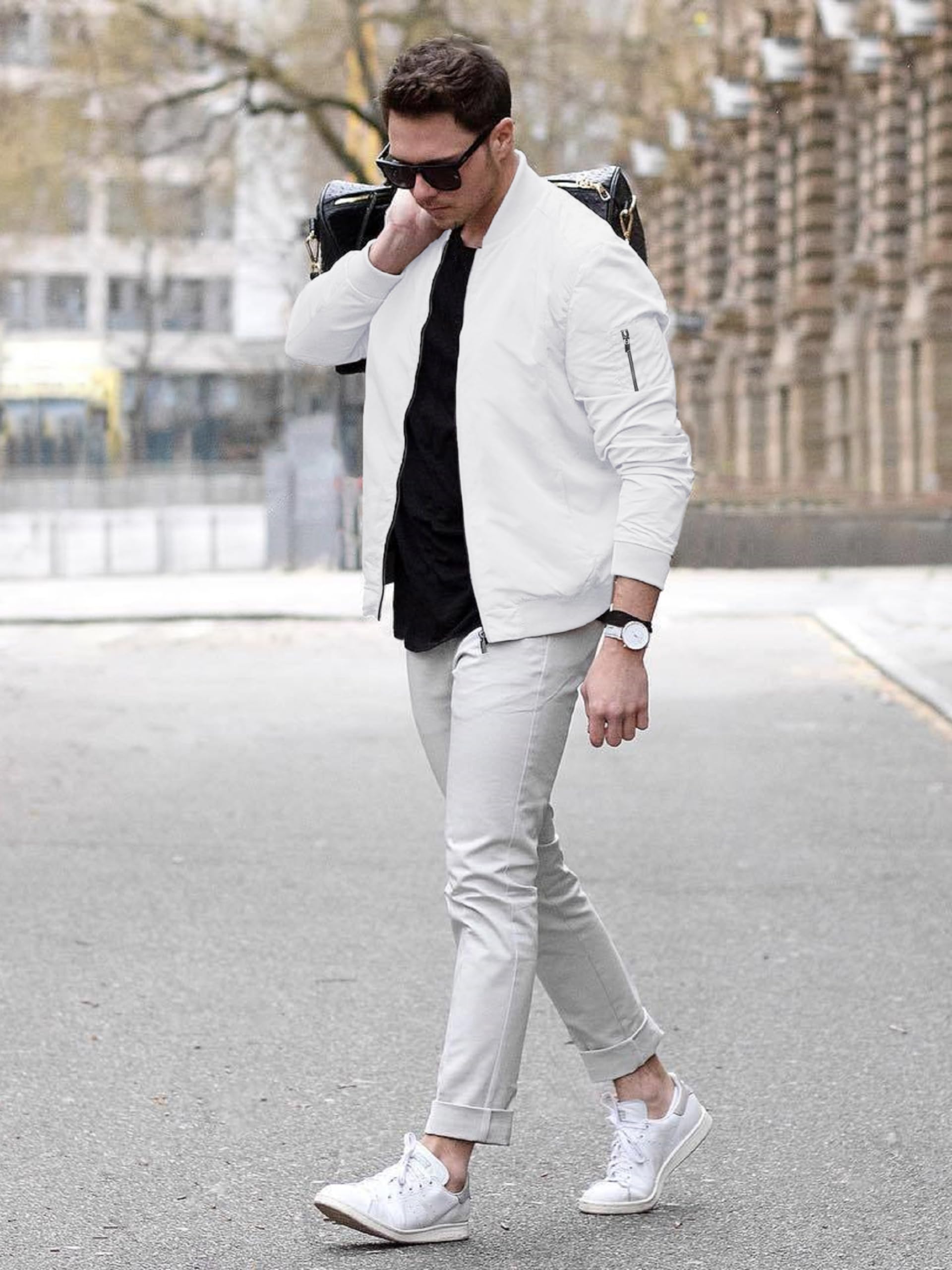 TACVASEN Jackets for Men Varsity Jackets for Men Fashion Coat Men's Casual Mens Spring-Jacket Lightweight Casual Windbreaker Zip Up Jacket