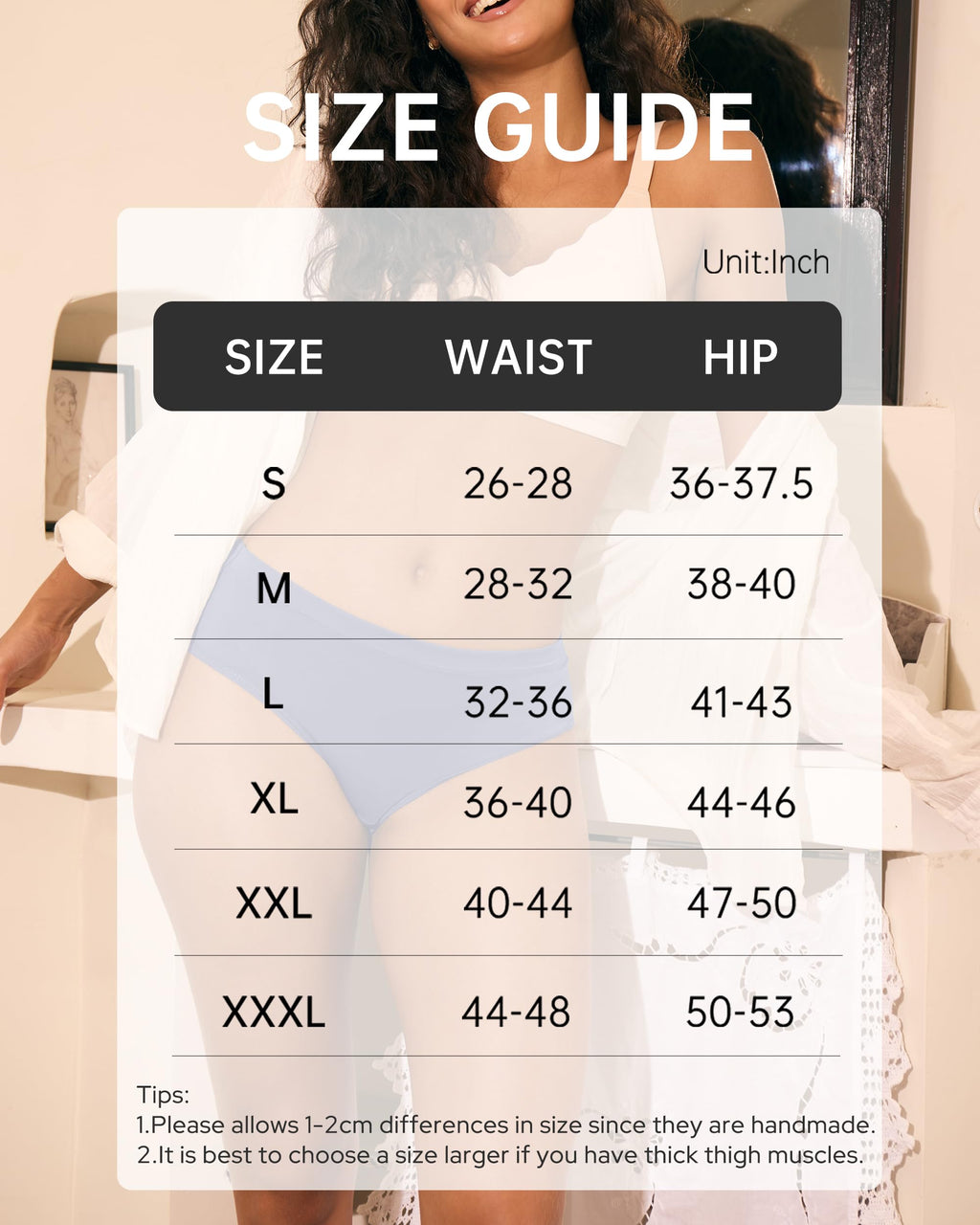 BAMBOO COOL Womens Underwear, Moisture-Wicking Briefs, Soft and Breathable Panties, Mid Waist, 5-Pack