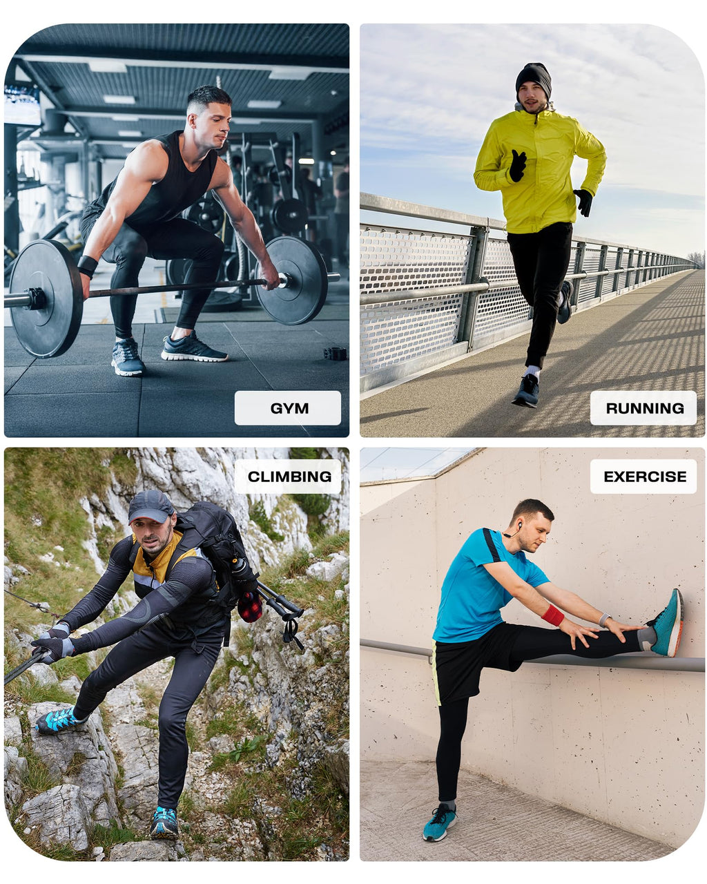 5 Pack Men's Sweatpants with Zipper Pockets Stretch Lightweight Athletic Track Activewear Pants for Men Joggers Running Workout Gym,M