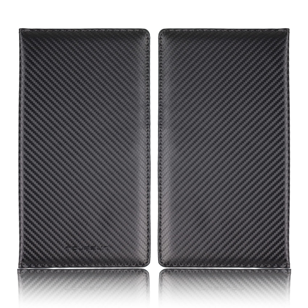 TOURSUIT Car Registration and Insurance Card Holder, Vehicle License Document Glove Box Compartment Organizer, Interior Car Accessories for Women Men Teens (Carbon Fiber Black)