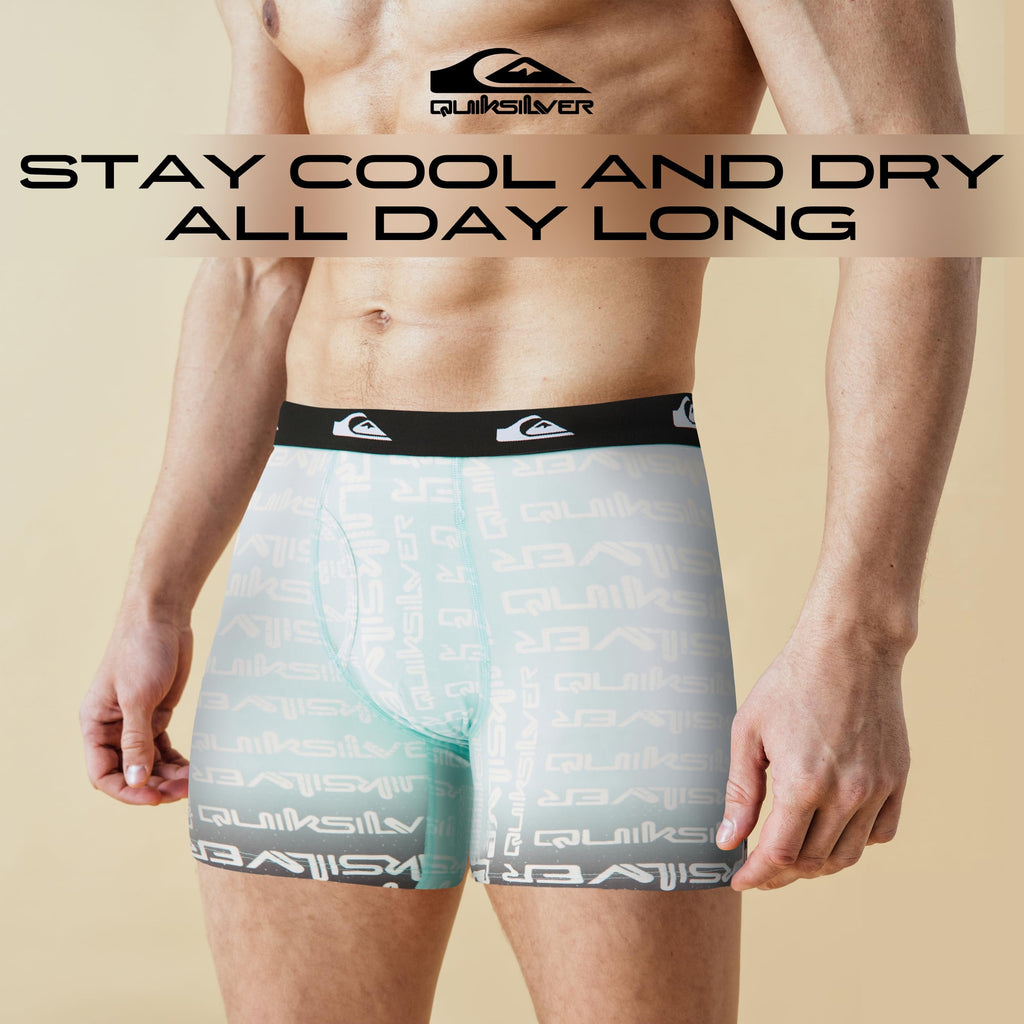 Quiksilver Mens Underwear 4 Pack Boxers for Men Supersoft Brushed Polyester Mens Boxer Briefs