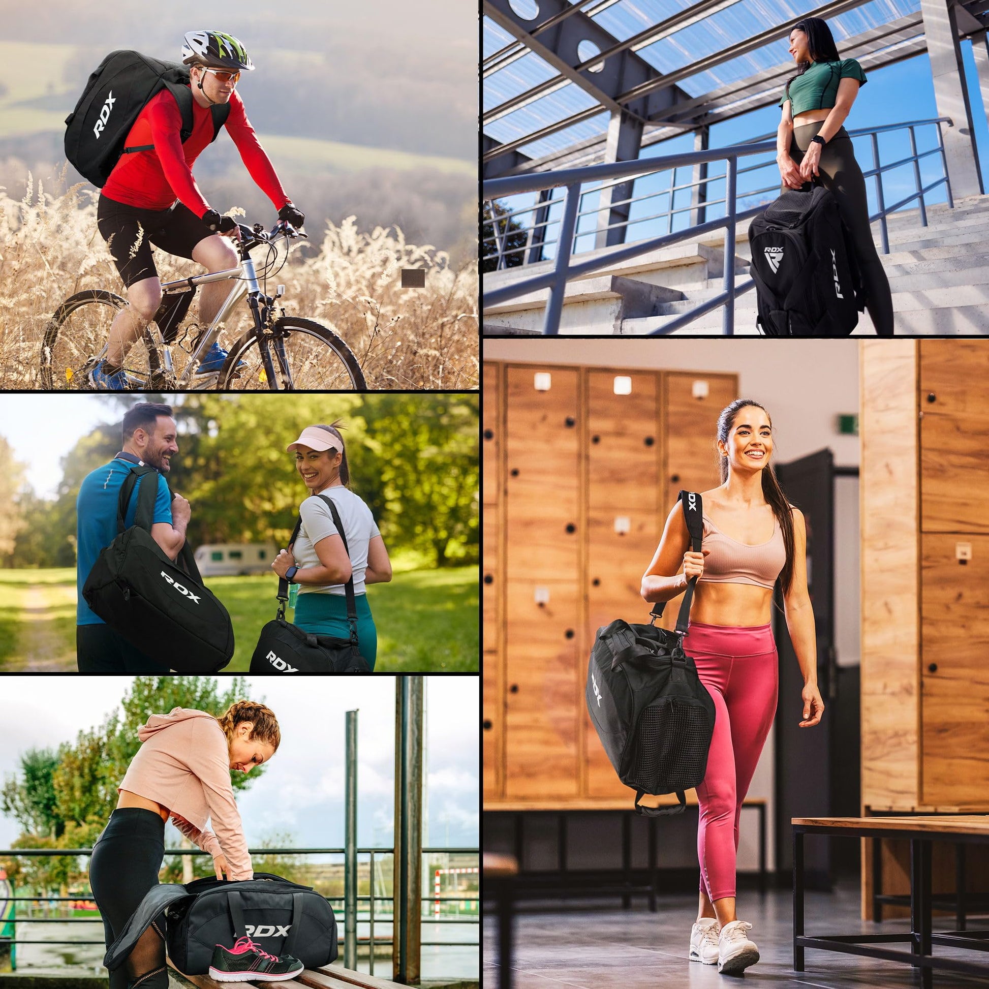 RDX 50L Gym Bag with Ventilated Shoes Compartment, All In One Backpack Duffle Holdall, Fitness Sports MMA Boxing Yoga Swim Gear Sportswear Bag, Weekend Overnight Travel Hiking Rucksack for Men Women