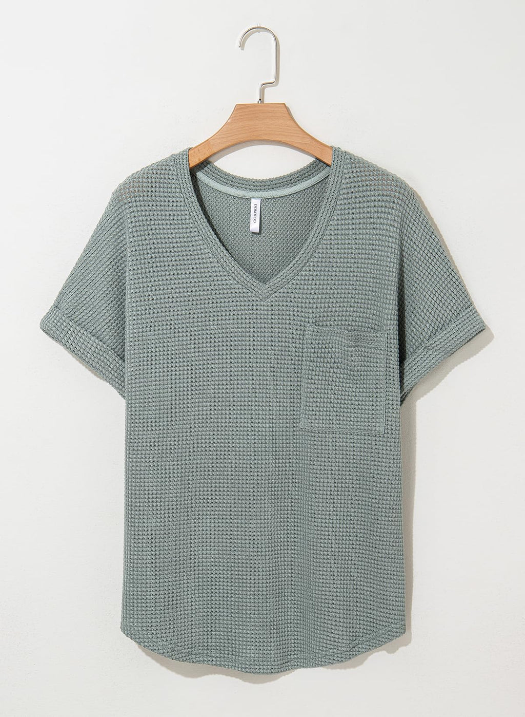 Dokotoo Womens Summer Tops for Women Blouses 2025 Fashion Clothing Outfits Fall Tops Trendy Blouses Business Dressy Sweaters Casual Cute Tunic Waffle Knit Oversized Tshirts T Shirts Basic Tee