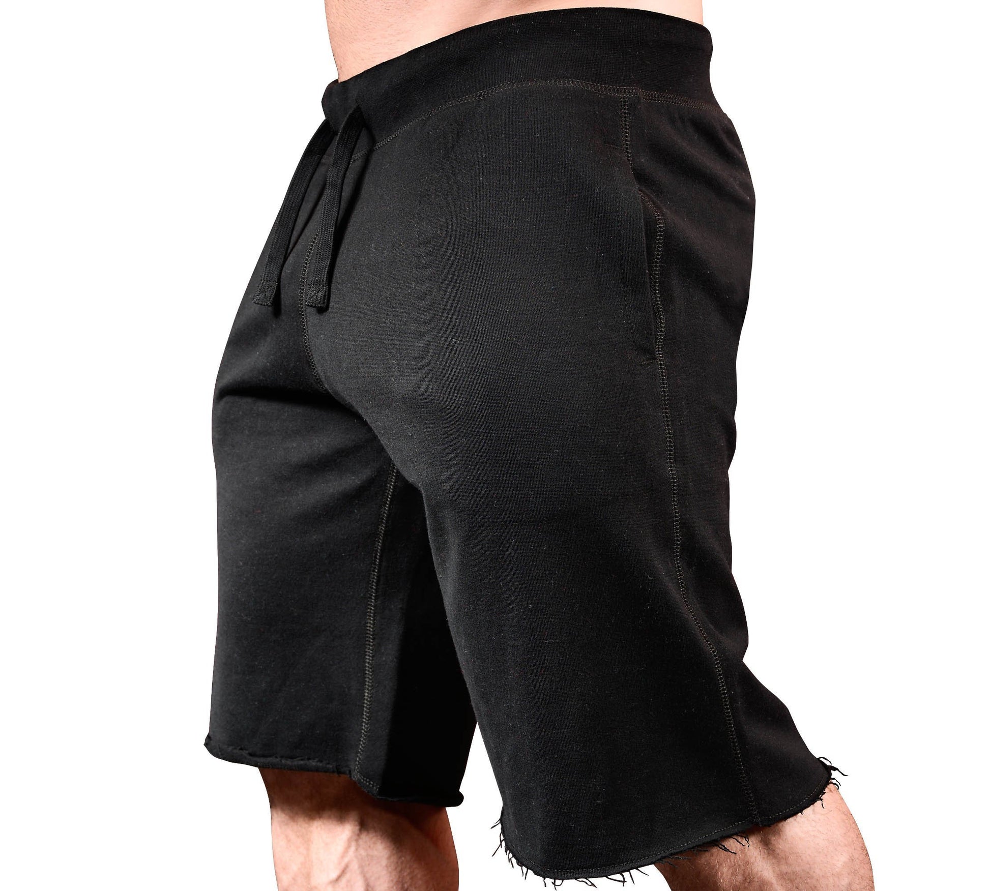 Monsta Clothing Co. Men's Workout (Monsta-Sig31) Gym Sweat Shorts (G:BK-A:BK)
