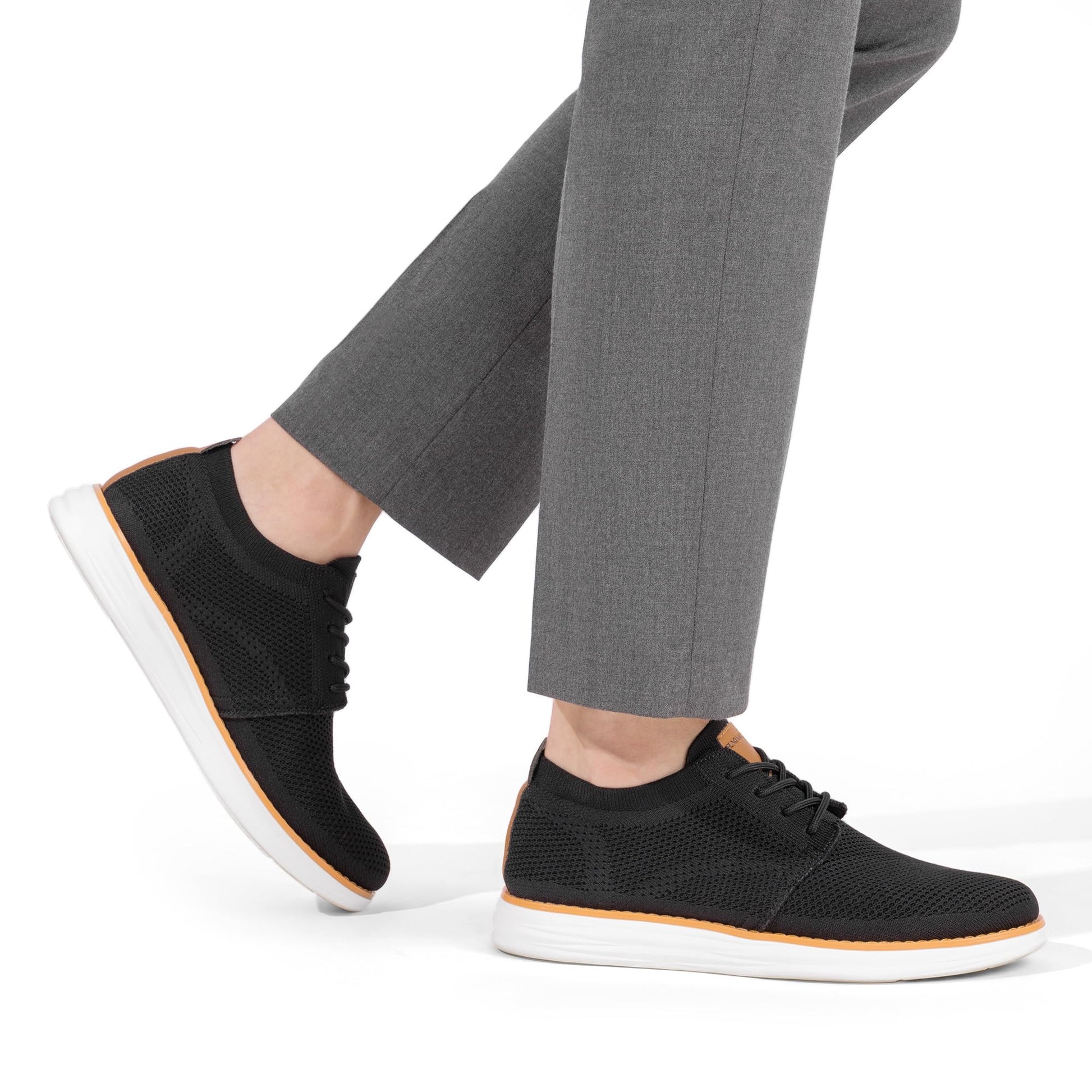 Bruno Marc Men's CoolFlex Breeze Mesh Sneakers Oxfords Lace-Up Lightweight Casual Walking Shoes,Size 11,01 Black,Grand