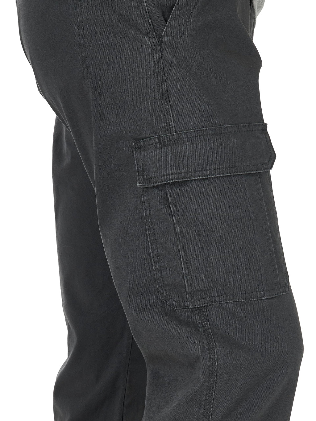 Wrangler Authentics Men's Relaxed Fit Stretch Cargo Pant, Anthracite Twill, 36W x 32L