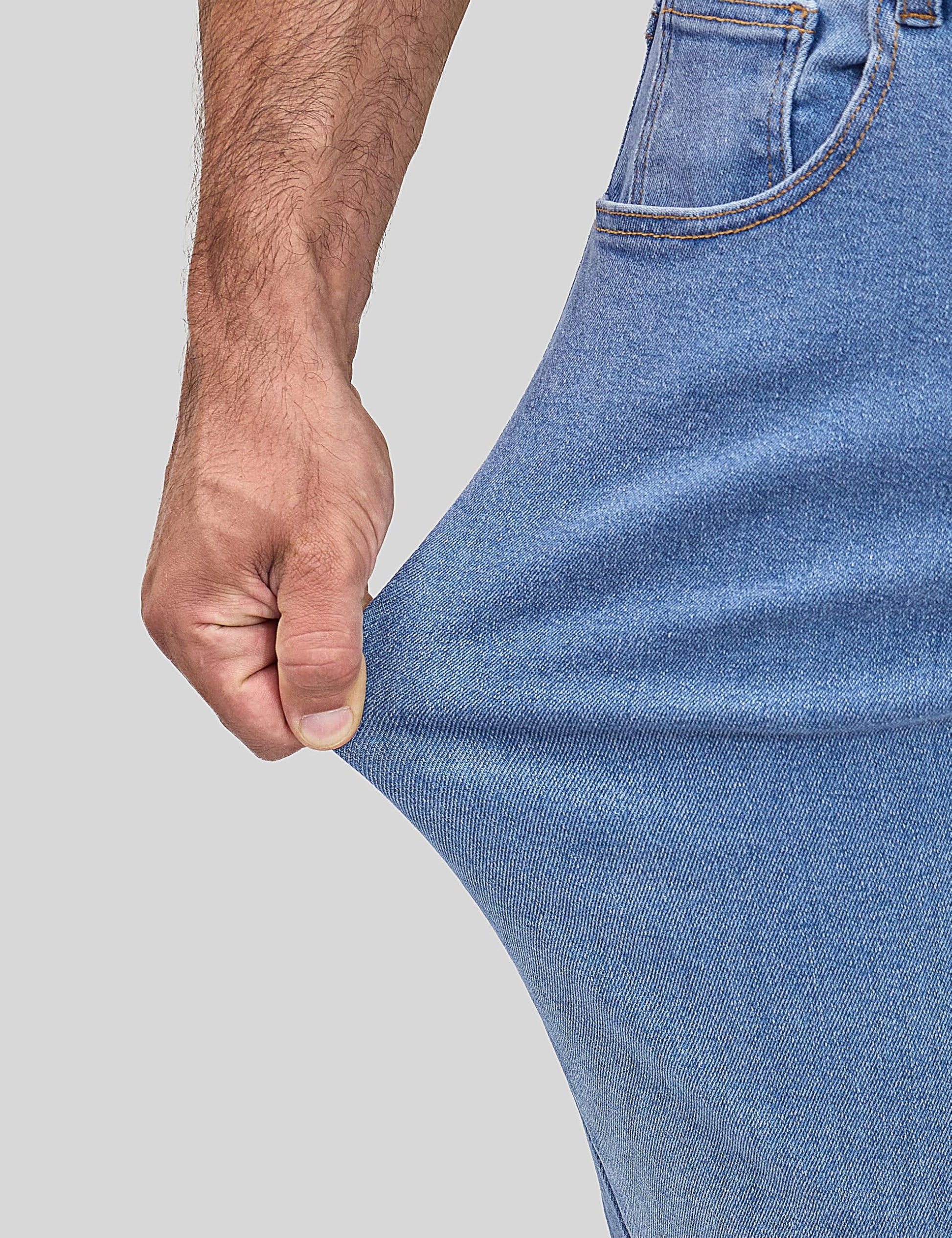 Ushdele Men's Regular Fit Stretch Jeans Straight Leg 5-Pocket Classic Comfort Flex Denim Pants Vintage Blue 34W32L