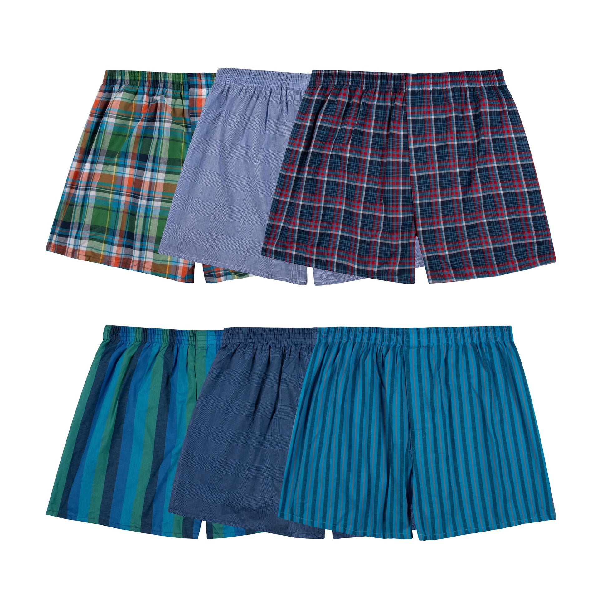 Fruit of the Loom Men's Tag Free Woven Boxer Shorts, Relaxed Fit, Moisture Wicking, Color Multipacks, Assorted Plaid, Medium