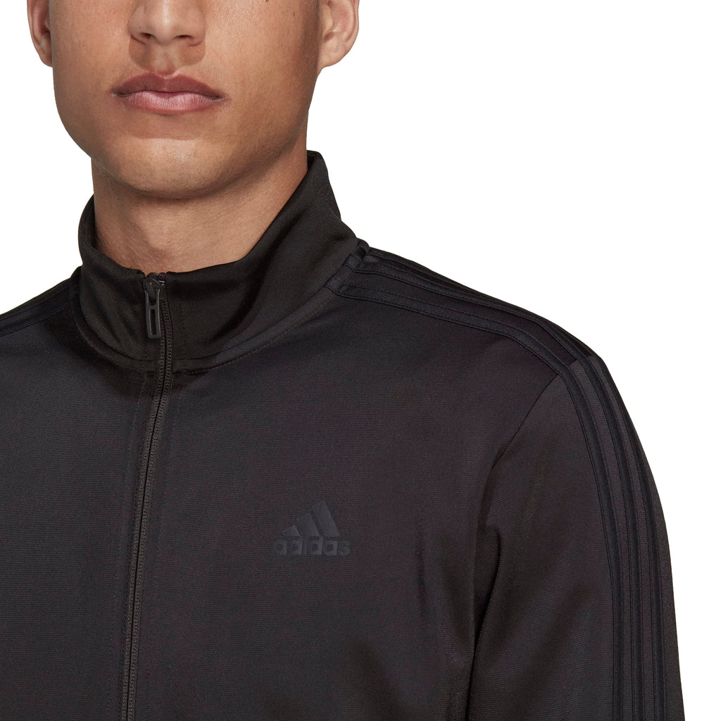 adidas Men's Warm-up Tricot Regular 3-stripes Track Jacket Black/Black X-Large