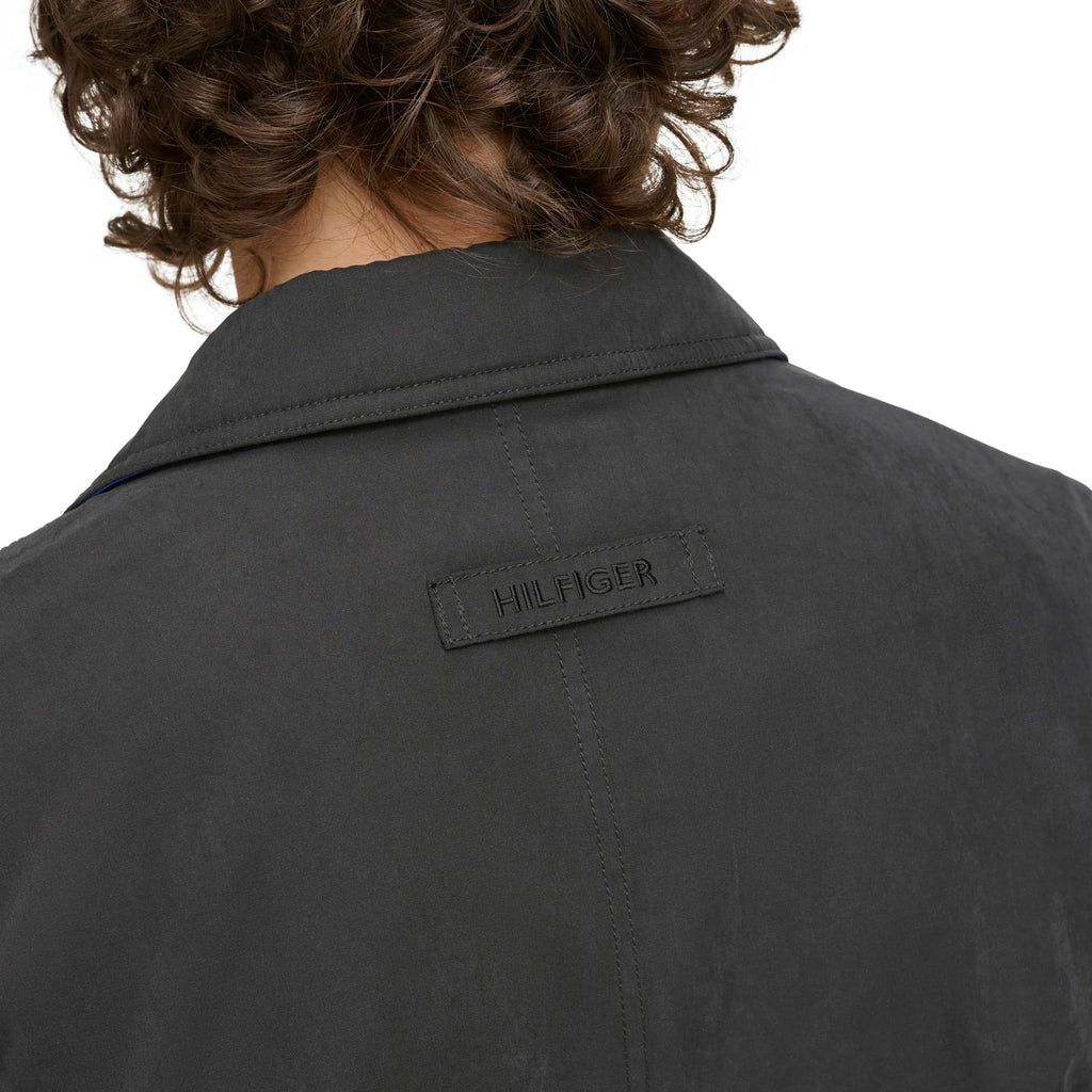 Tommy Hilfiger Men's Lightweight Microtwill Golf Jacket (Standard and Big & Tall), Deep Black, Large