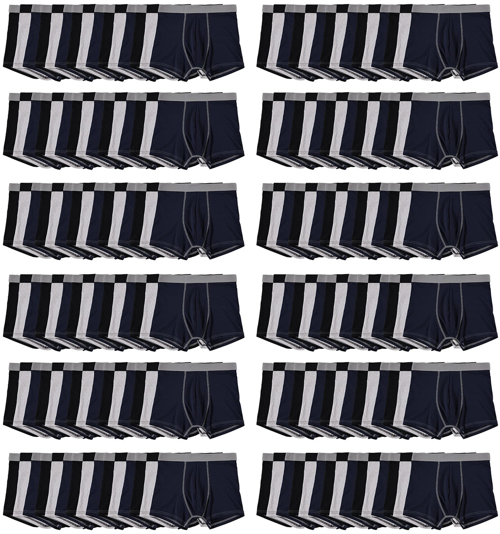 BILLIONHATS 180 Pack Mens Cotton Boxer Briefs Underwear, Wholesale Homeless Shelter Donations, Size Large