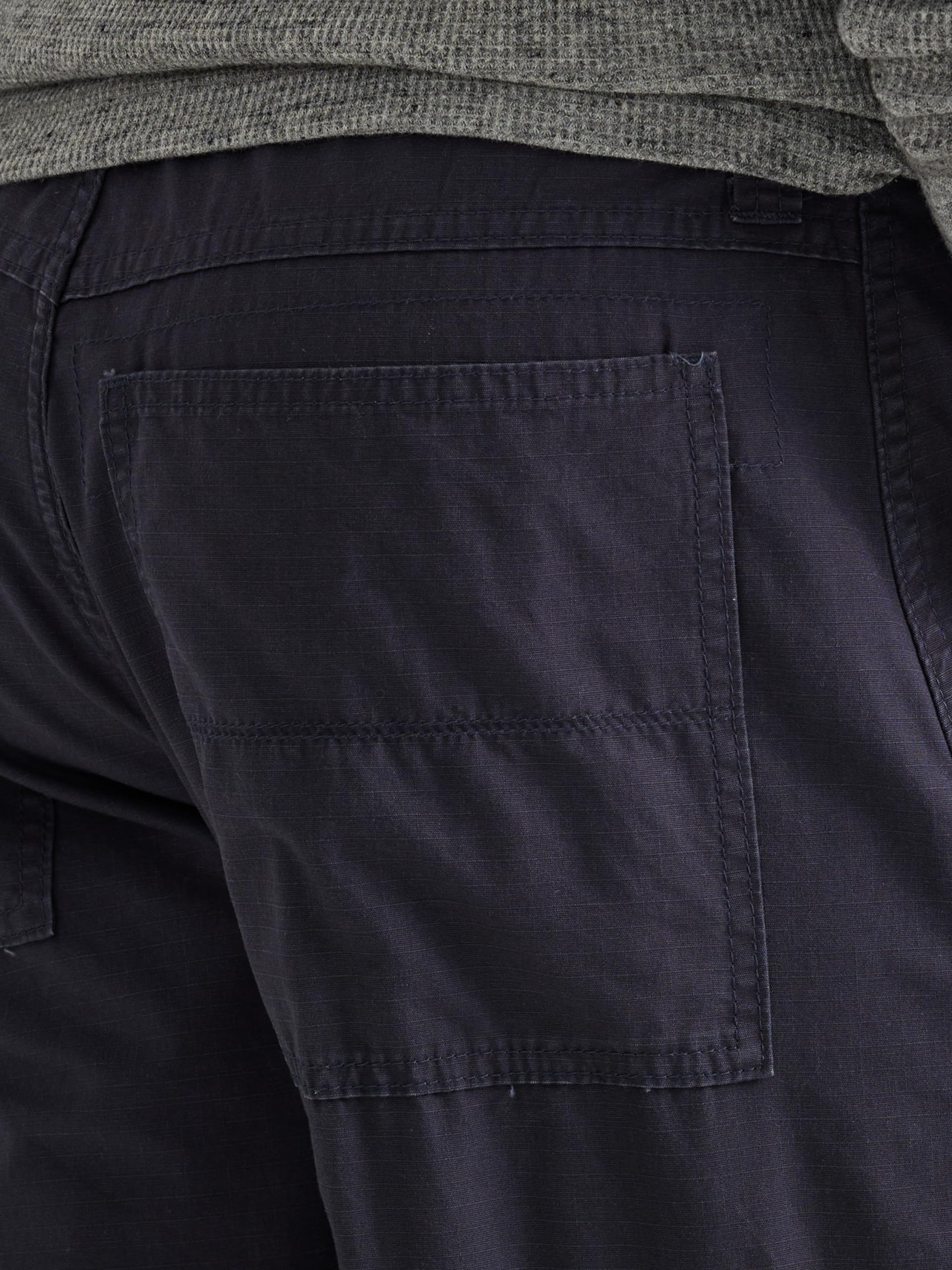 Wrangler Authentics Men's Twill Relaxed Fit Cargo Pant (Logan), Navy Ripstop, 33W x 30L