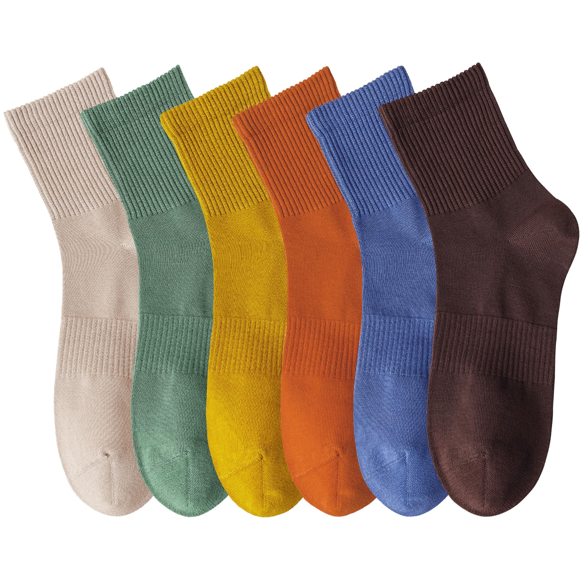 MAGIARTE Mens Mini Crew Above Ankle Pure Cotton Athletic Casual Multicolor Running Socks for men 6 Pack(Color#04L)