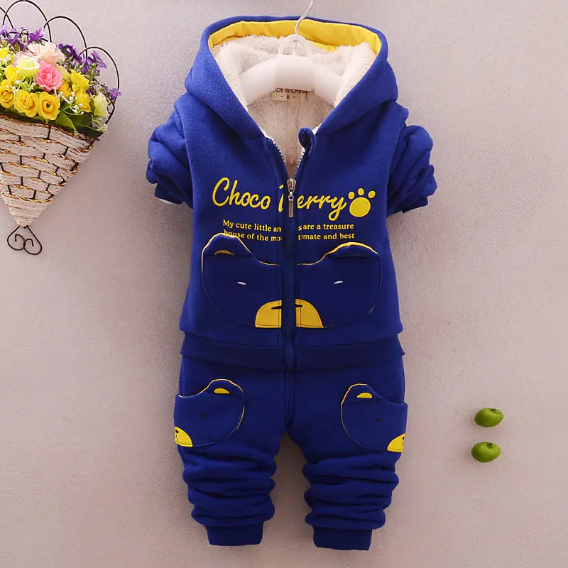 Kids' Winter 2025 Fleece Outfit - Thick Two-Piece Set