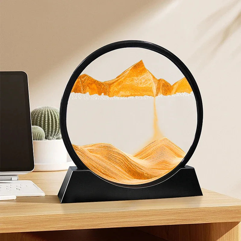 3D Moving Sand Art Hourglass for Home Decor Gift