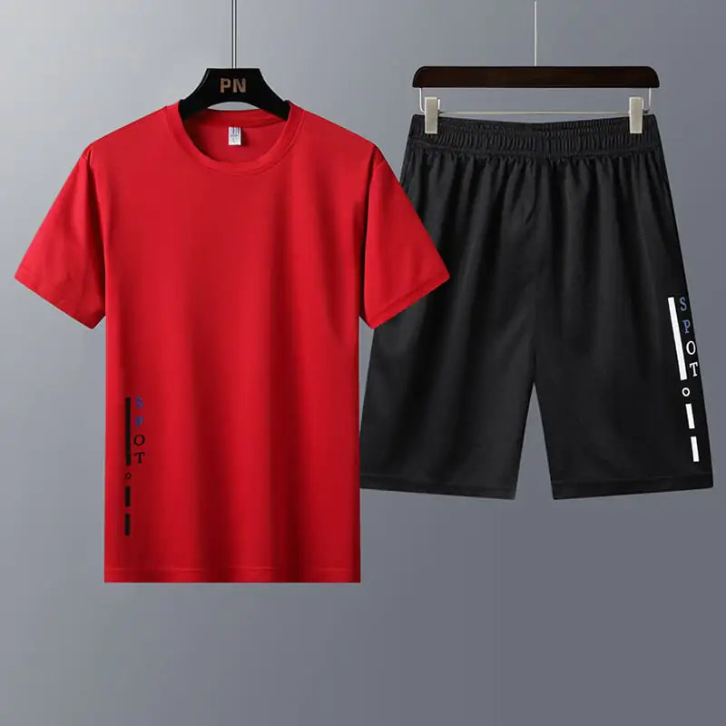 Youth Trend Short-Sleeved T-Shirt Two-Piece Sportswear