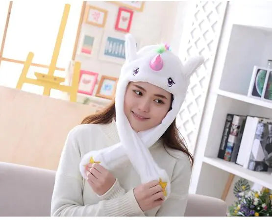 Moving Ears Unicorn Headband Plush Toy