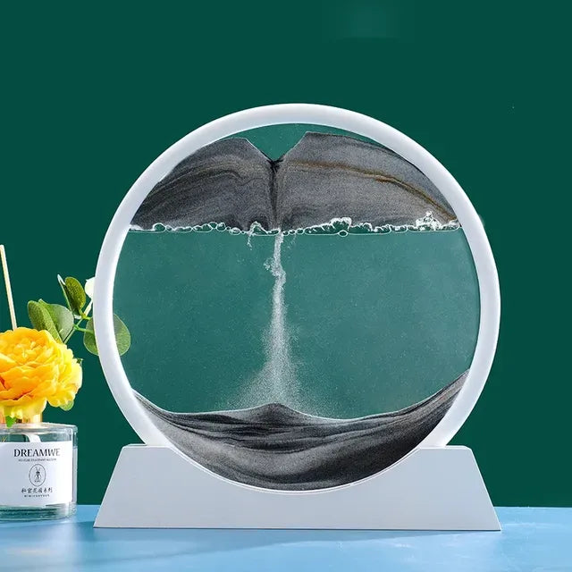 3D Moving Sand Art Hourglass for Home Decor Gift