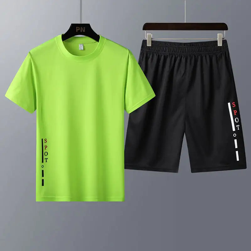 Youth Trend Short-Sleeved T-Shirt Two-Piece Sportswear