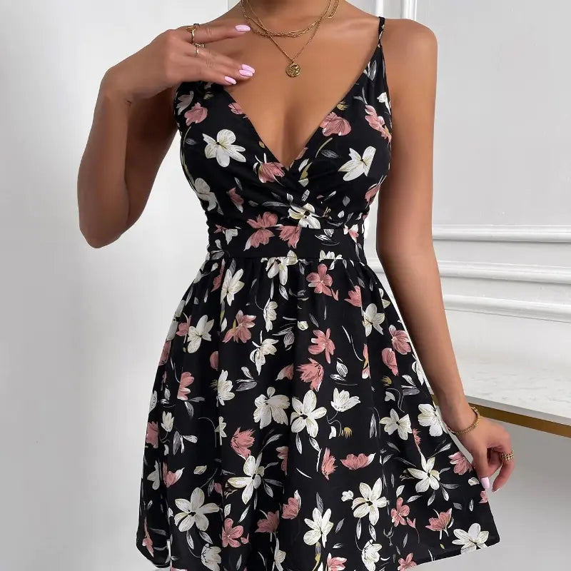 Vintage Floral Slip Dress for Women - Fashion Trend