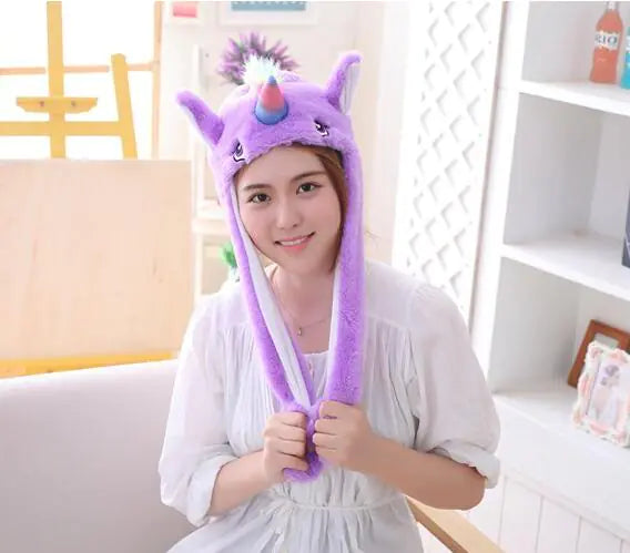 Moving Ears Unicorn Headband Plush Toy