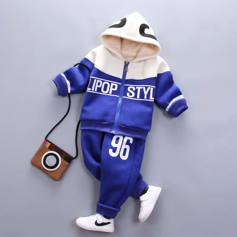 Kids' Winter 2025 Fleece Outfit - Thick Two-Piece Set