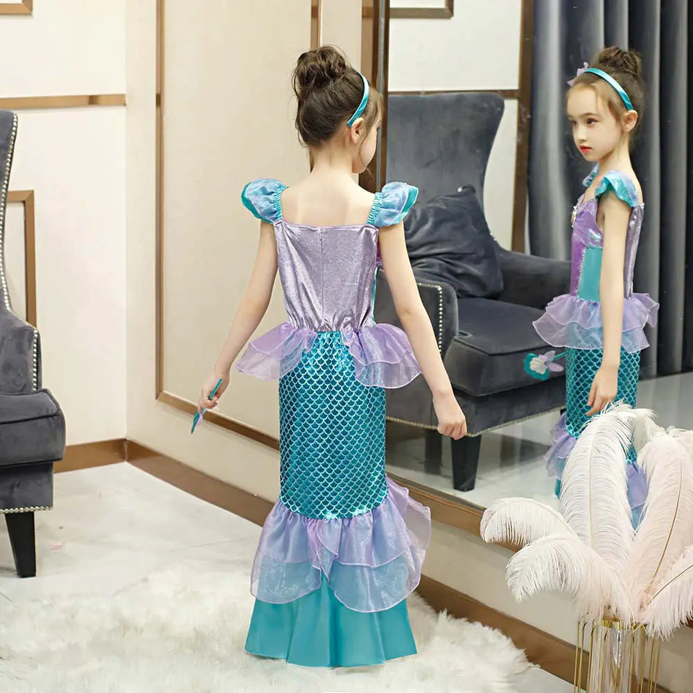 Mermaid Princess Dress for Girls - 2025 Trend