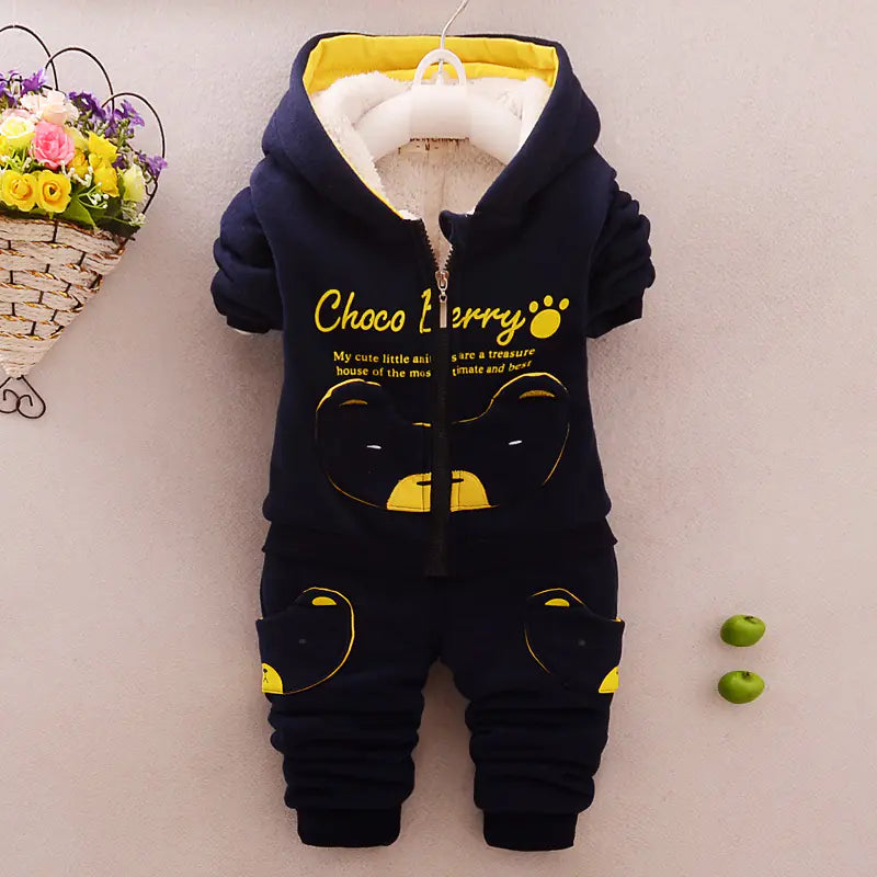 Kids' Winter 2025 Fleece Outfit - Thick Two-Piece Set