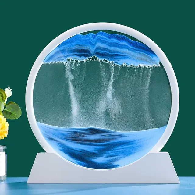 3D Moving Sand Art Hourglass for Home Decor Gift