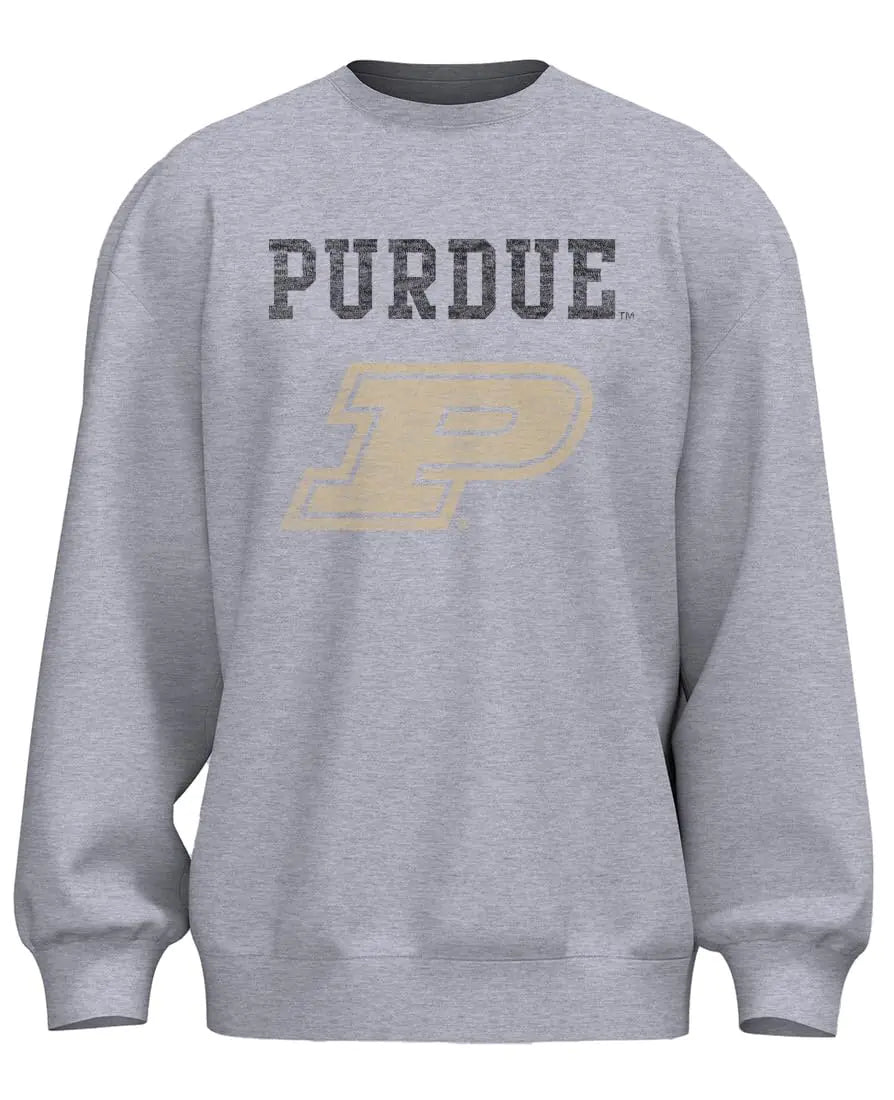 NCAA Officially Licensed Apparel Purdue Boilermakers Logo Apparel University Unisex Sweatshirt Purdue02S Gray Medium