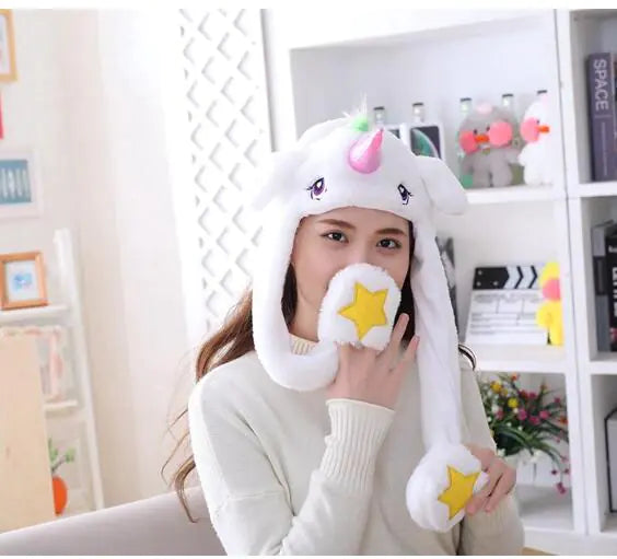 Moving Ears Unicorn Headband Plush Toy