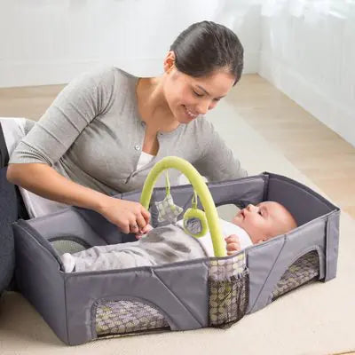 Portable Baby Safety Travel Crib with Folding Design